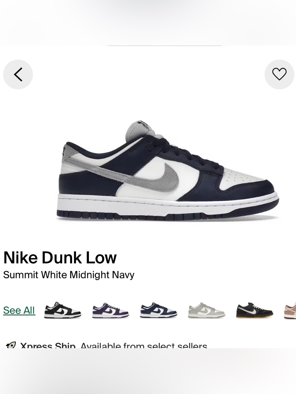 Nike Dunk Low âMidnight Navy Smoke Grayâ Size M4